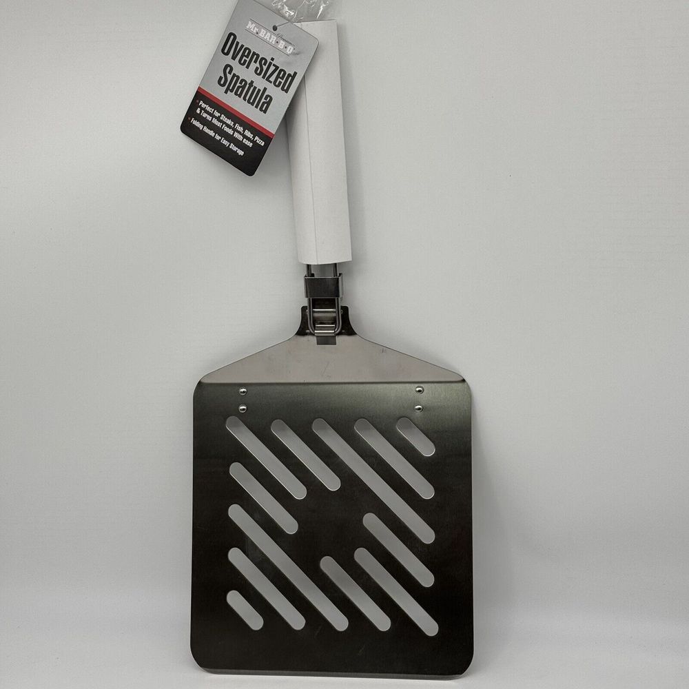 MR BAR B Q Oversized Spatula Stainless Steel Folding Handle‎ Grilling  #40127172